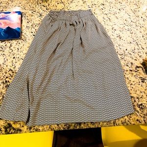 H&M Flowy A Line Zig Zag Skirt